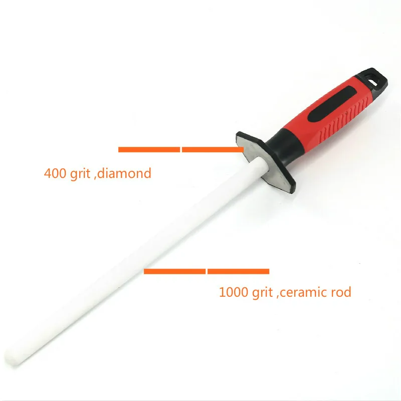 DMD-1929 Professional 10 inch Ceramic Sharpening Rod Steel and knife sharpener stick