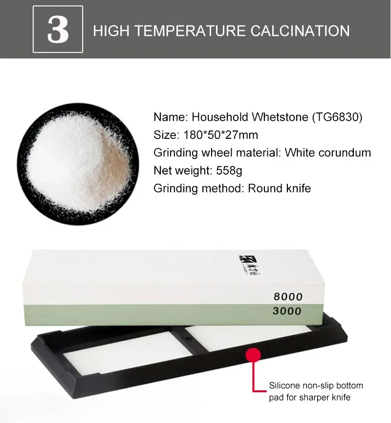 TAIDEA TG0914 3000 8000 Grit Corundum Whetstone Knife Sharpening Stone Double Two-Sided Knife Waterstone Sharpener