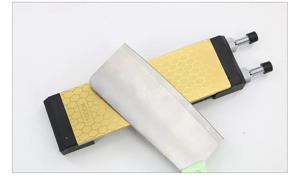 DMD 1304_0813A Titanium Diamond Whetstone Double Sided 400 and 1000 Grits With Size 200*70*8mm Knife Sharpening Stone with Holder